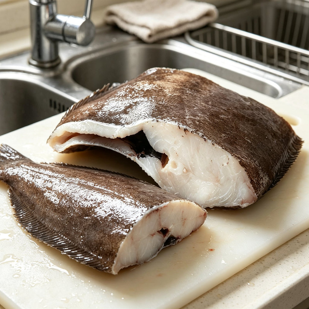 Fresh Skin-On Flounder Fish Portions