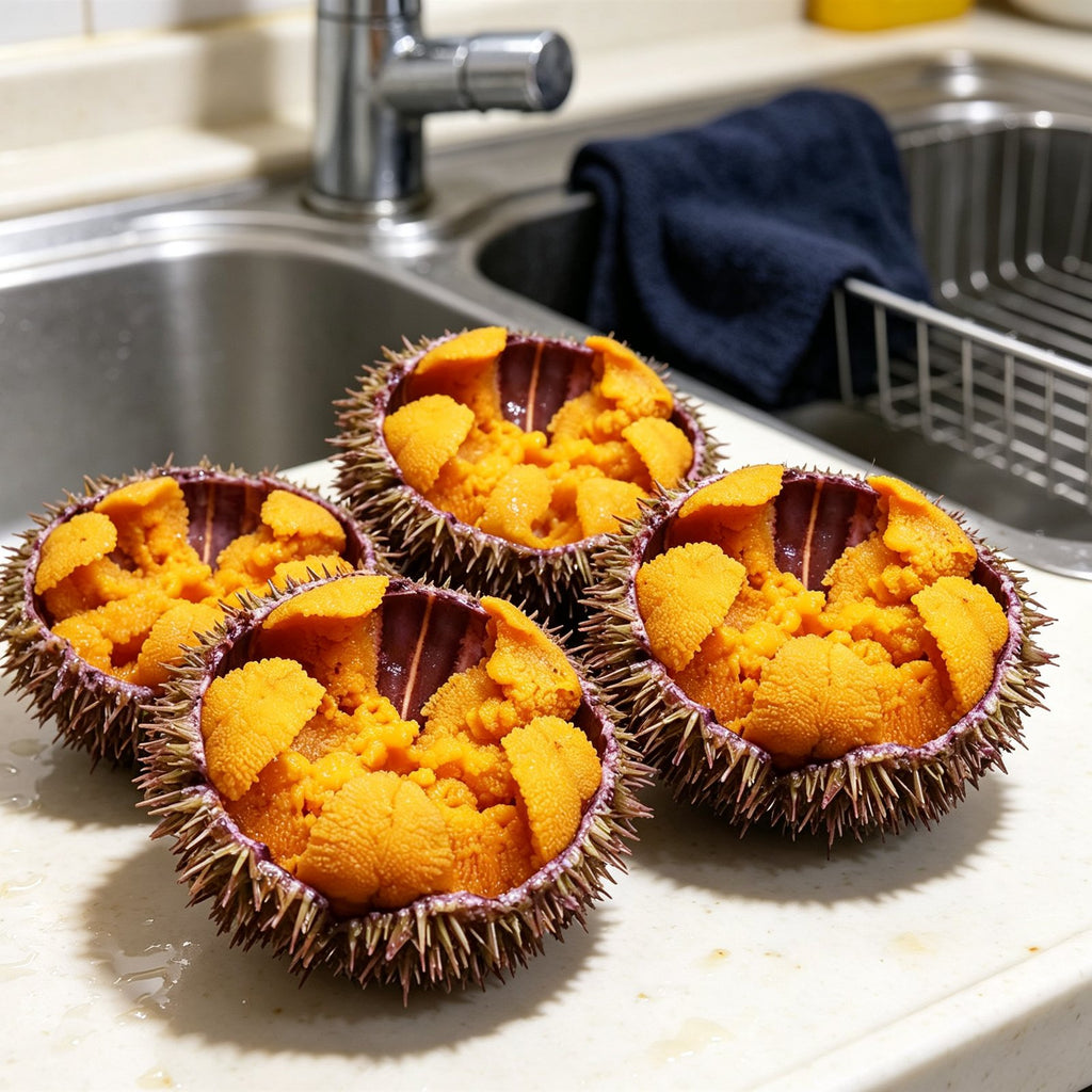 Fresh Sea Urchin Roe In Shell