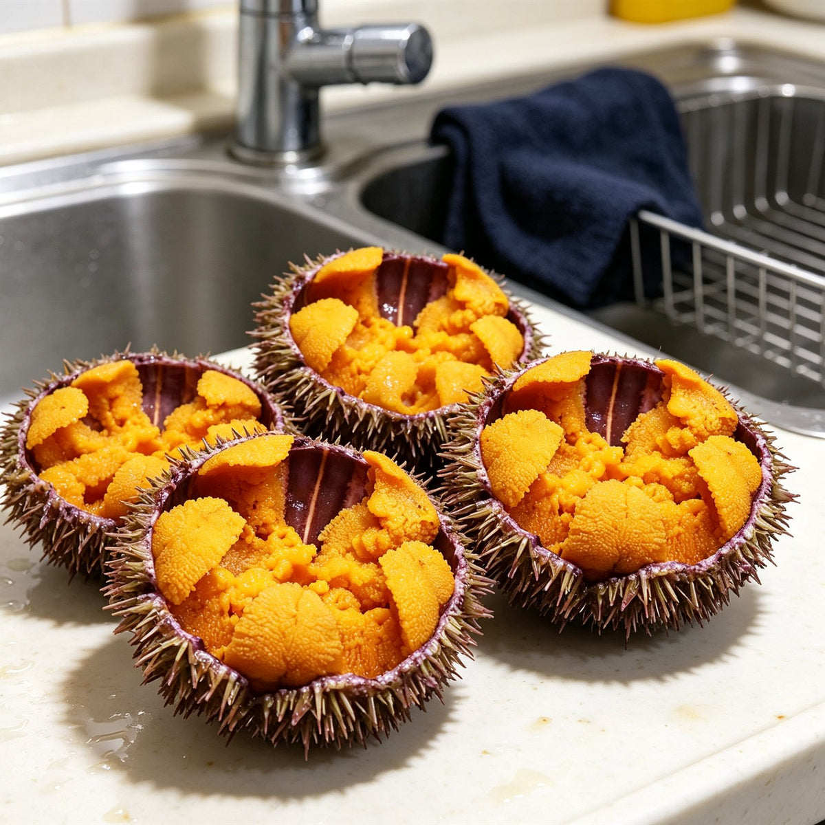Fresh Sea Urchin Roe In Shell