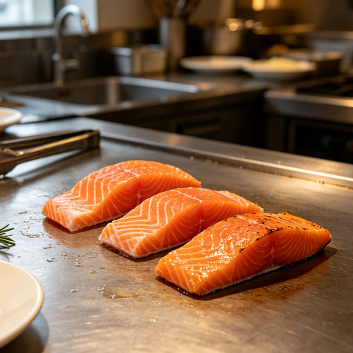 Fresh Skin-On Salmon Fillet Portions